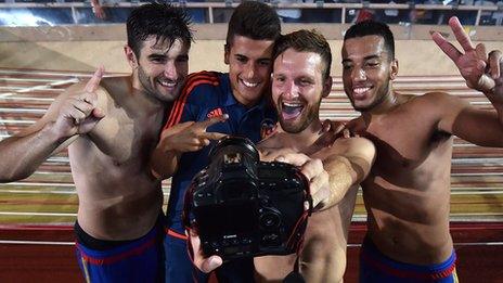 Valencia players celebrate