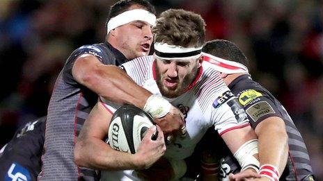 Stuart McCloskey was named man of the match after a terrific display for Ulster against Scarlets