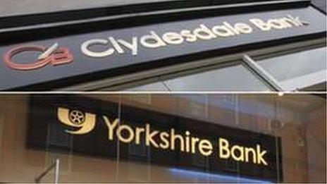 Clydesdale and Yorkshire Bank signs