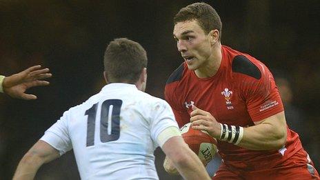 George North in action against England