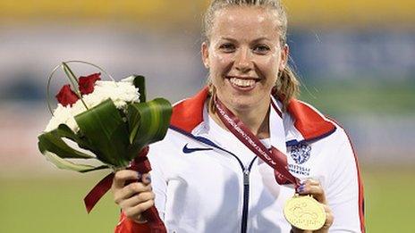 Britain's Hannah Cockcroft with her 2015 gold