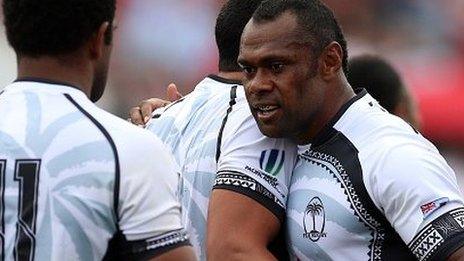 Fiji players will change in the home dressing room at Twickenham