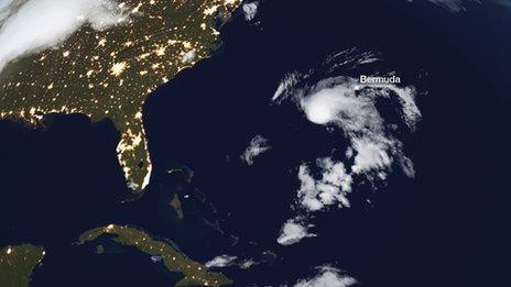 Satellite view of storm