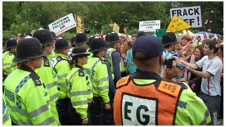 Police confront protesters