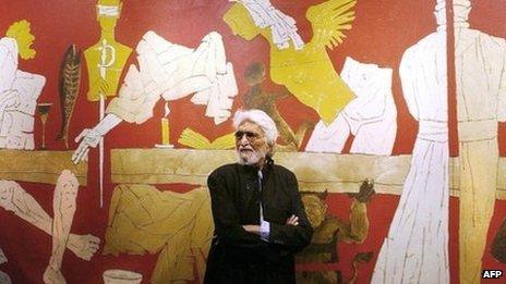 Indian artist MF Husain