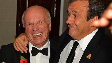 Greg Dyke and Michel Platini