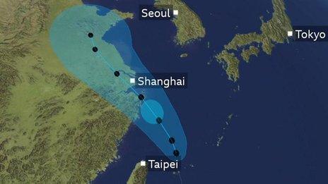 Path of Typhoon Muifa