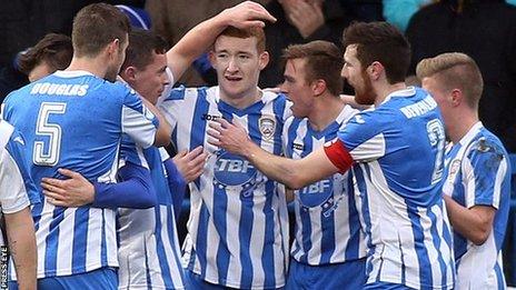 Congratulations for Rodney Brown after his goal against Ballinamallard