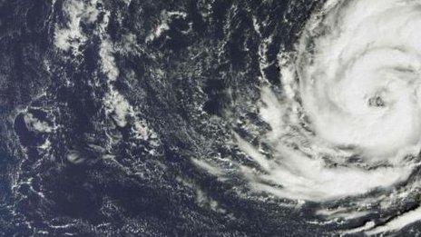 Satellite image of Ophelia