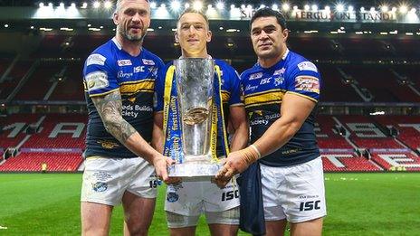 Jamie Peacock, Kevin Sinfield and Kylie Leuluai