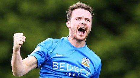 Andy Hall was on target for Glenavon in the first half