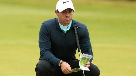 Rory McIlroy's hopes of making the cut at the Irish Open look remote after failing to break par for the second day in a row at Portstewart