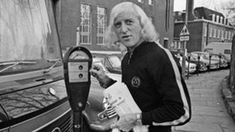 Jimmy Savile with his motor home in 1969