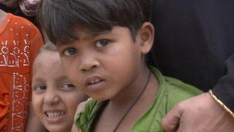 Rohingya children at a refugee camp in Bangladesh