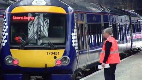 ScotRail train in station