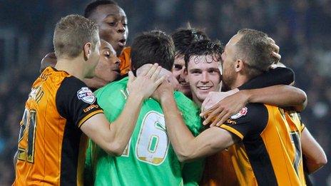 Hull players celebrate