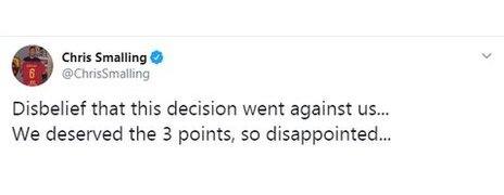 Chris Smalling tweet