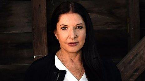 Marina Abramovic at a press call in Sydney, Australia