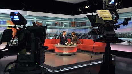 Bill Turnbull and Sian Williams on the BBC Breakfast set