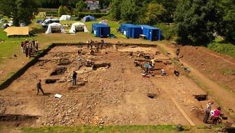 The excavation at Priory Field, Caerleon