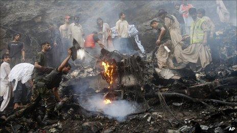 Pakistan crash site