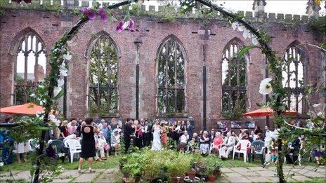 St Luke's Church, known locally as the "bombed-out church"