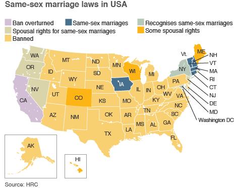 Same sex marriage map