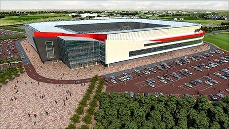 Impression of new stadium