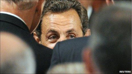 File photograph of French President Nicolas Sarkozy