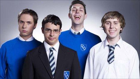 Joe Thomas, Simon Bird, Blake Harrison and James Buckley