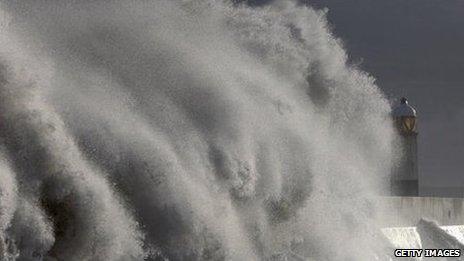 Storm surge at Porthcawl, 2009