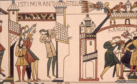 Halley's Comet on the Bayeux Tapestry (Getty)