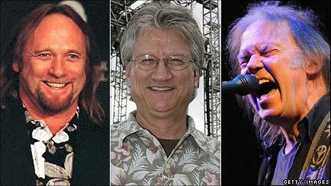 Stephen Stills, Richie Furay and Neil Young