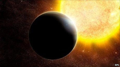 An artist's impression of an exoplanet