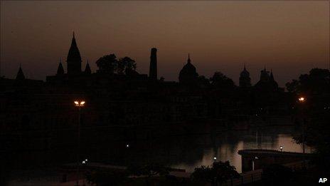 Ayodhya at night