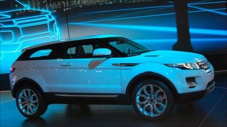 Land Rover Evoque at the Paris motor show