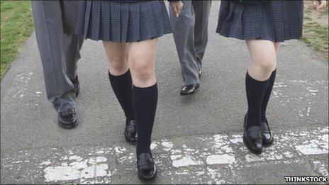 Children walking to school