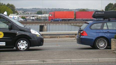 The River Tawe road bridges in Swansea