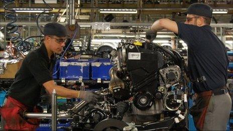 Workers at the Nissan factory in Sunderland