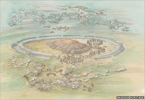 An artist's impression of how the site may have appeared in pre-historic times