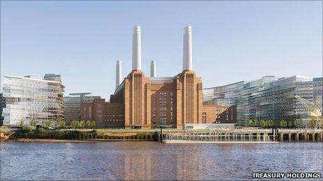 Artist's impression of the revamped Battersea Power Station