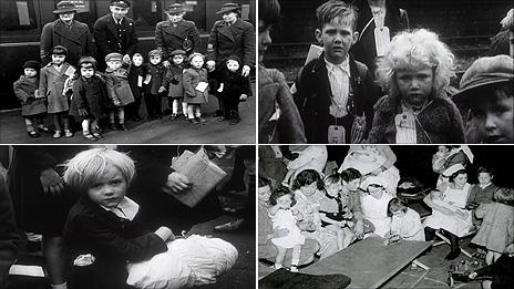 Composite image of the evacuees