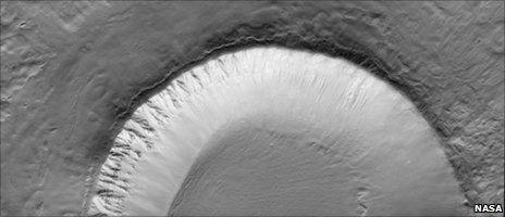 Utopia Planitia crater on Mars