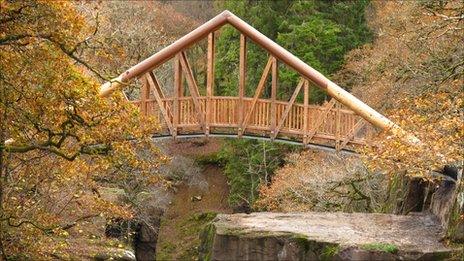 Bracklin Falls bridge