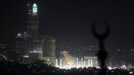 Mecca at night