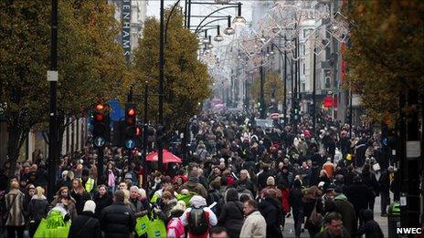 Shoppers in the West End