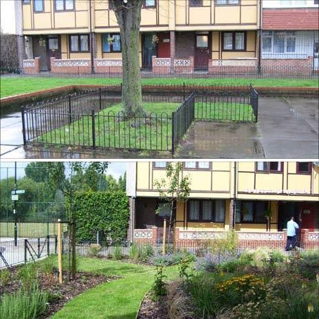 Before after pictures of Manchester Estate in Tower Hamlets