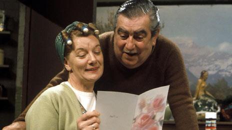 Stan (Bernard Youens) and Hilda Ogden (Jean Alexander)