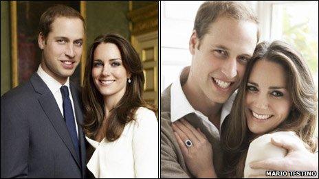 Prince William and Kate Middleton at St James's Palace. Copyright 2010 Mario Testino.