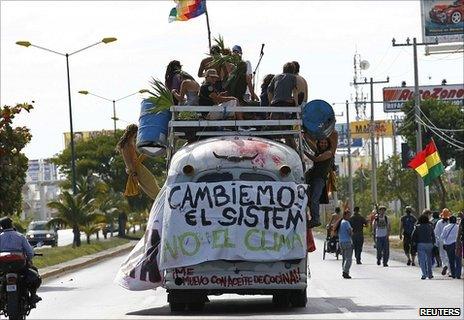 Bus at Cancun on 7 December